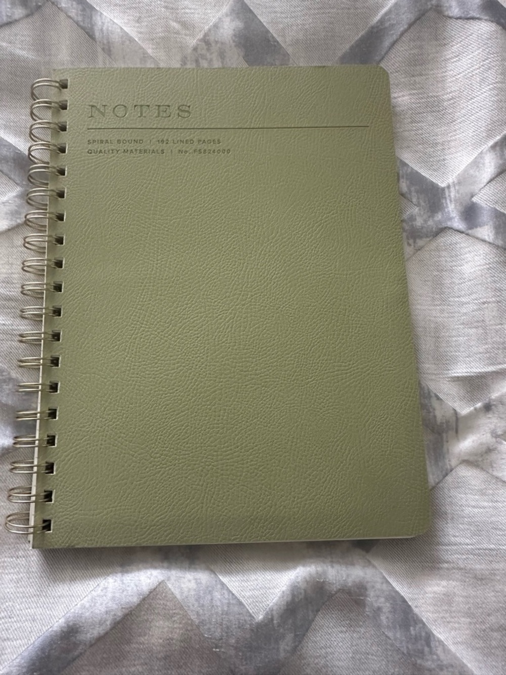 Fringe Sage Green Spiral Notebook